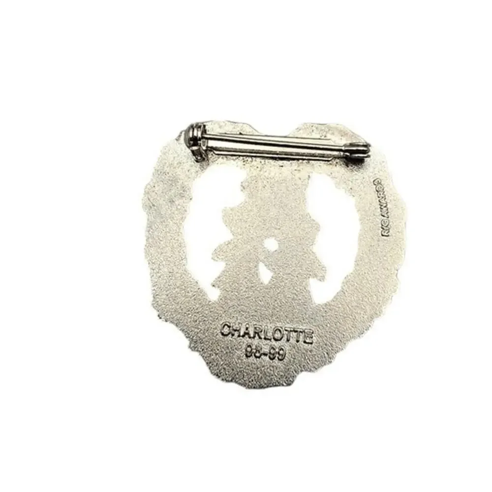 Heart Floral Wreath Brooch Girl Boy Silver Tone Romantic Cottagecore Pin